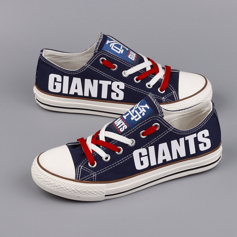Women's New York Giants Repeat Print Low Top Sneakers 007